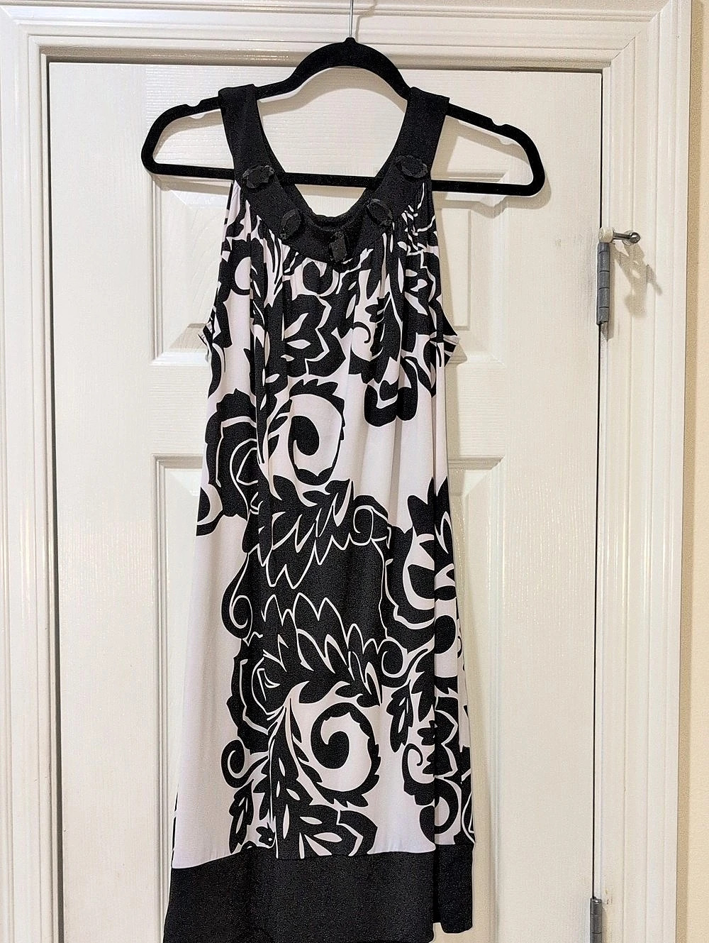En Focus Studio Abstract Mini Dress in Black & White Size 14